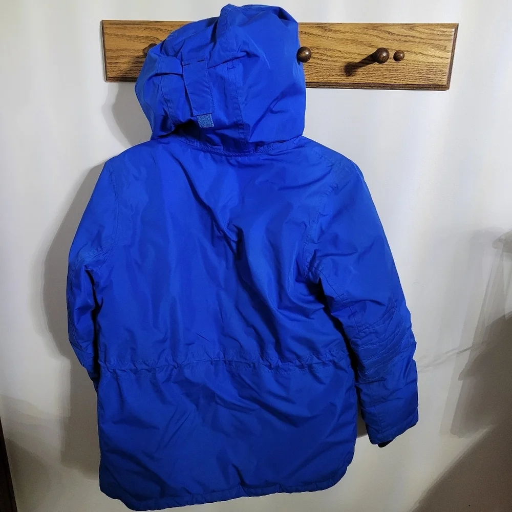 Lands' End Kids Husky Expedition Blue Down Winter Sherpa-Lined Jacket, Size M